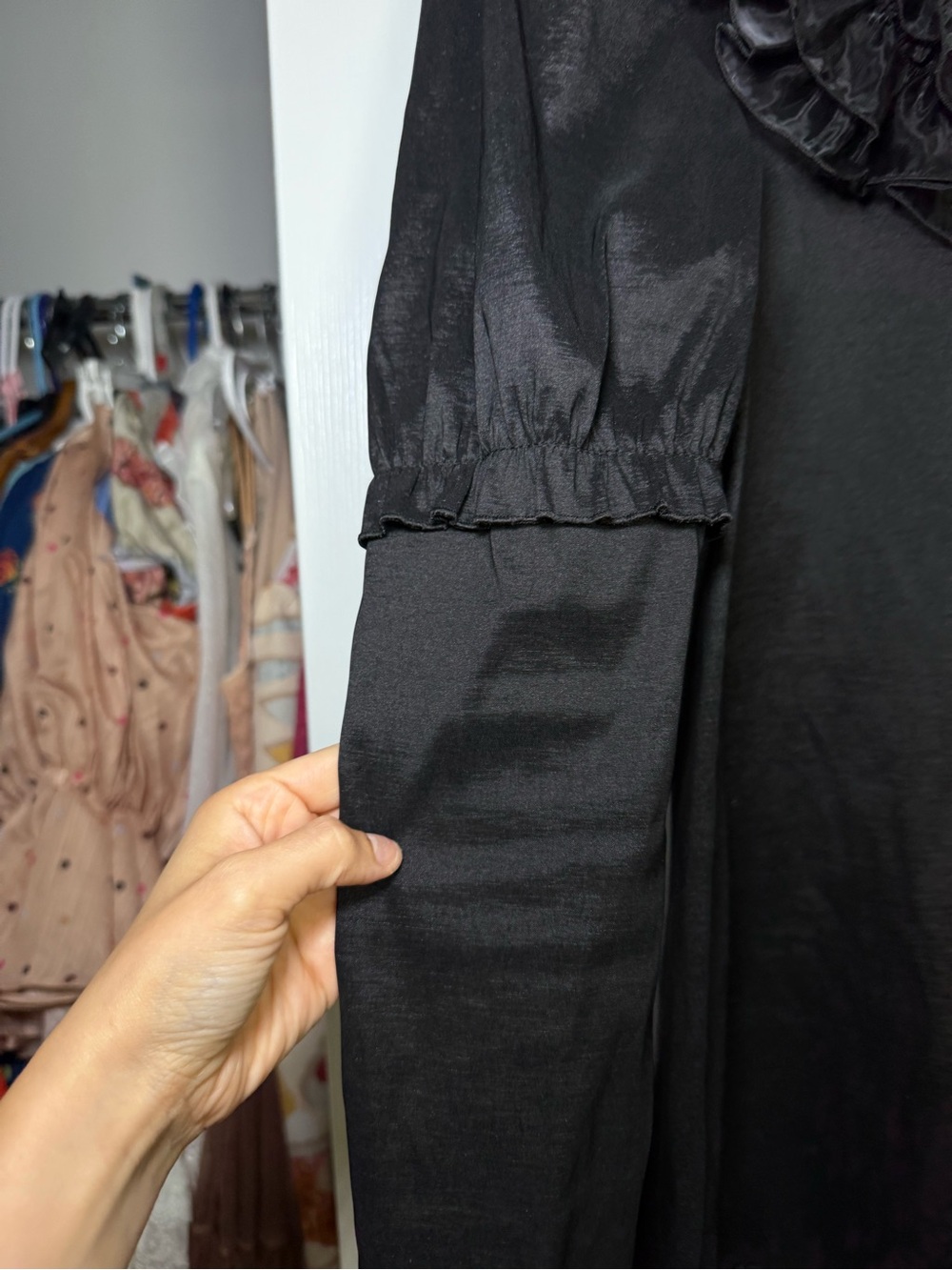 Dolls Kill Halloween Clown Black Ruffled Gothic Mini Dress - Picture 5 of 13